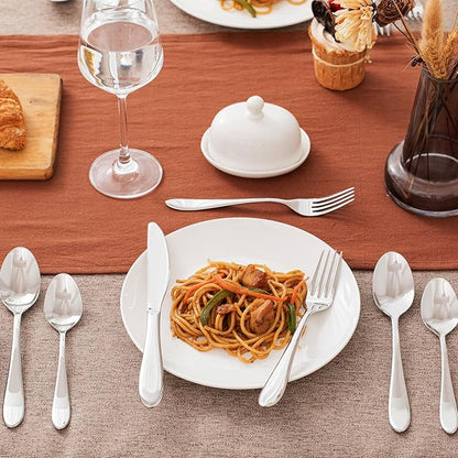 KINGSTONE 20-Piece Silverware Set for 4,18/10 Premium Stainless Steel Flatware Set, for Home, Restaurant, Wedding and Party Use, Mirror-Polished Cutlery Set, Dishwasher Safe.