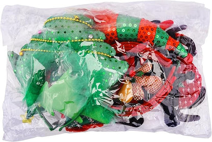 BQTQ 12 Pieces Christmas Headbands Xmas Party Costume Headband for Christmas Holiday Favor