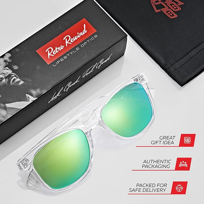 Retro Rewind Polarized Sunglasses for Men and Women - UV Protection Classic Sun Glasses