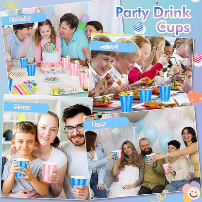 KesaPlan 100 PCS 12 OZ Gender Reveal Plastic Cups, Pink and Blue Cups for Party, Disposable Drinking Cup Bulk for Baby Shower Party Team Birthday Wedding Bachelorette Easter Holiday Supplies