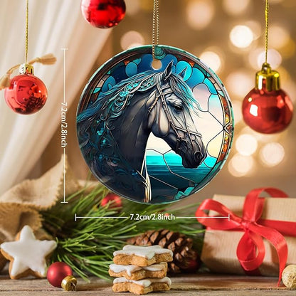 Christmas Horse Ornaments - Horse Lovers Gifts - Keepsake Ornaments for Animal Lovers