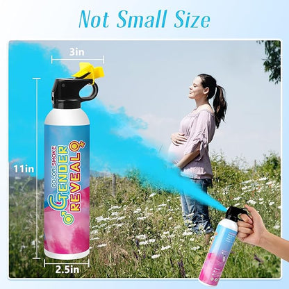 Merear Large Gender Reveal Fire Extinguisher 2 Packs, Gender Reveal Ideas, Baby Boy Reveal Party Ideas 100% Biodegragable for Gender Reveal Decorations (Blue)