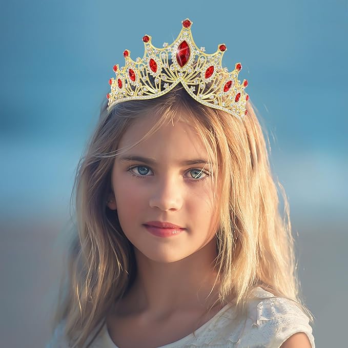 TAROSE Silver Tiaras for Women and Girls, Crystal Gold Crowns for Women, Hair Accessories for Bride/Halloween/Prom/Birthday
