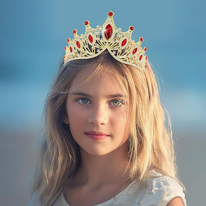 TAROSE Silver Tiaras for Women and Girls, Crystal Gold Crowns for Women, Hair Accessories for Bride/Halloween/Prom/Birthday