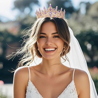 Tiaras and Crowns for Women Crystal Princess Tiaras Rhinestone Queen Crowns For Wedding Bridal Birthday Prom Pageant Party (Tiara 100)