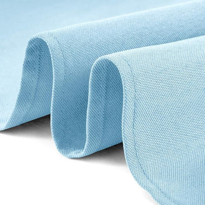 Lann's Linens - 10 Premium 70" Round Tablecloths for Wedding/Banquet/Restaurant - Polyester Fabric Table Cloths - Baby Blue