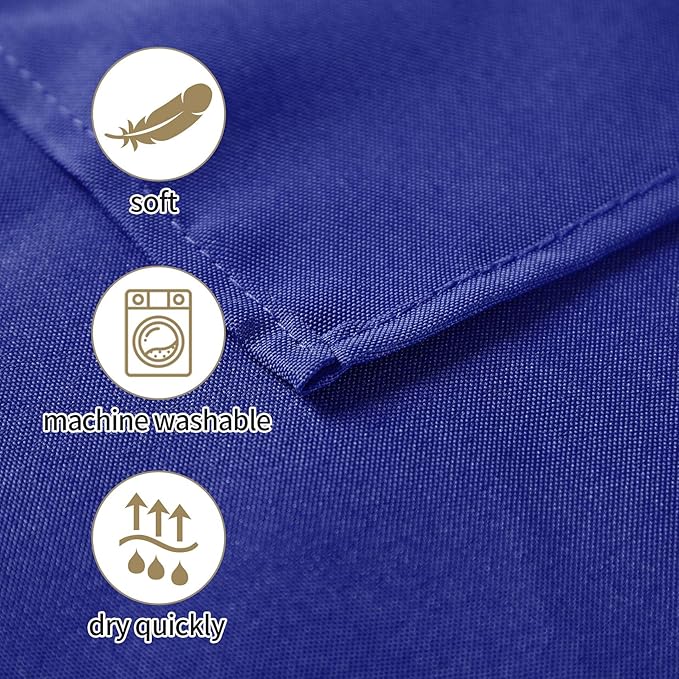 50pcs Polyester Cloth Napkins - 17 x 17 inch Royal Blue Dinner Washable Napkins with Hemmed Edges for Restaurant/Wedding/Hotel(50,Royal Blue)
