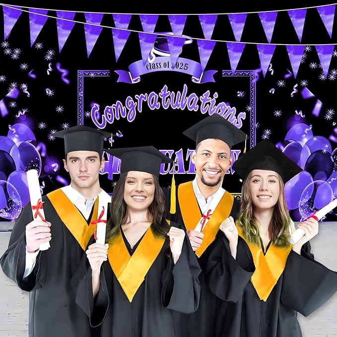130FT Purple Glitter Triangle Pennant Banner Flag Metallic Bunting Fabric Garland for Christmas Graduation Wedding Engagement Anniversary Bachelorette Bridal Shower lavenderValentine's Party Decor