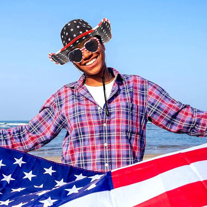 Eyegla Bulk American Sunglasses USA Flag Sunglasses Patriotic Glasses 4th of July Party Supplies-10/20Pack
