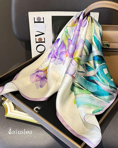 Neck Scarf For Womens Silky Head Scarves Hair Bandanas Square Scarf Fashion Accessories lightweight