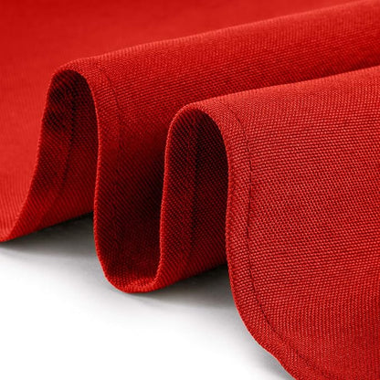 Lann's Linens - 10 Premium 90" Round Tablecloths for Wedding/Banquet/Restaurant - Polyester Fabric Table Cloths - Red