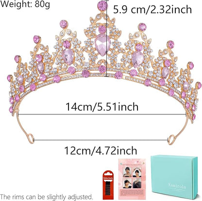 Kamirola - Queen Crown and Tiaras Princess Crown for Women and Girls Crystal Headbands for Bridal, Princess for Wedding and Party（01）