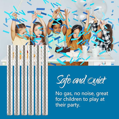 BATTIFE It's a Boy, 12Pack Gender Reveal Confetti Wands, Tissue Paper Confetti Flick Flutter Sticks for Baby Boy Born Shower Party Decorations Supplies, Shoot Poppers, 14inch Blue