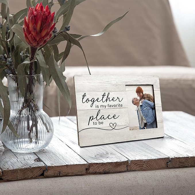Couple Picture Frames 8x10, Gifts for Couples,Wedding Picture Frame, Wedding Frames for the Couple Wedding Gifts,Engagement Picture Frames, Together is My Favorite Place to be Heart Photo Frame Home Decor