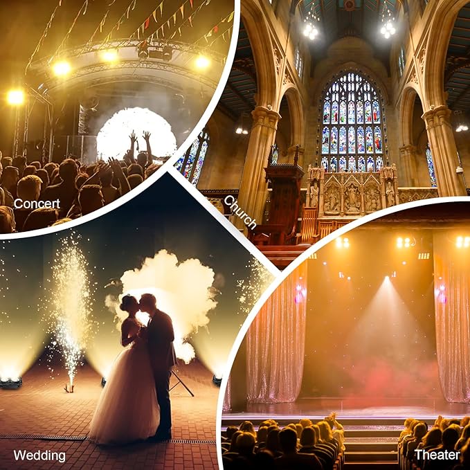 Betopper 4x100w Blinder Stage Spotlight,Cob Led DMX Satge Lights,4 Eye Matrix Par Lights'for Stage Lighting,Cold White+Amber Color Party Lighting'Dj Disco Light for Wedding Photostudio Theater,2S (2)
