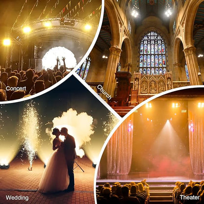Betopper 4x100w Blinder Stage Spotlight,Cob Led DMX Satge Lights,4 Eye Matrix Par Lights'for Stage Lighting,Cold White+Amber Color Party Lighting'Dj Disco Light for Wedding Photostudio Theater,2S (2)