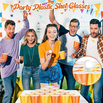 KesaPlan 100 PCS 12 OZ Thanksgiving Plastic Party Cups, Diaposable Yellow & Orange Cups, Fall Drinking Cup Bulk for Thanksgiving Easter Halloween Wedding Birthday Graduation Gathering Celebrations