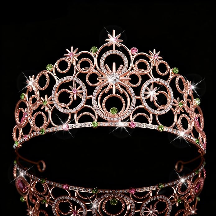 Stellar Crown for Women & Princess Tiaras, Wicth Merch Hat Accessories for Halloween, Bubble Headpiece for Women Party Dress Outfits