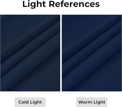 D'Moksha Homes Linen Navy Blue Table Runner 132 Inches Long - 100% Pure Linen Extra Long Table Runner 14 x 132 Inch for Winter, Christmas, Holiday - Classic Hemstitch