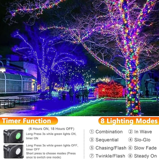 Joomer Fairy String Lights 66FT 200 LEDs Plug in Fairy Lights Indoor Copper Wire String Light DIY for Bedroom, Parties, Wedding, Christmas, Outdoor, Indoor Decoration (Multicolor, Non-Connectable)