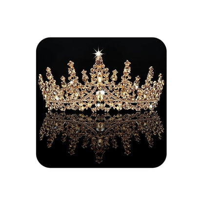 COCIDE Gold Tiara and Crown for Women Crystal Queen Crown Princess Rhinestone Tiara for Girl Bride Wedding Hair Accessories for Bridal Birthday Party Prom Halloween Costume Cosplay