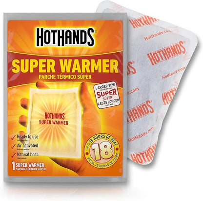HotHands Body & Hand Super Warmers - Long Lasting Natural Odorless Air Activated Warmers - Up to 18 Hours of Heat - 3 Individual Warmers
