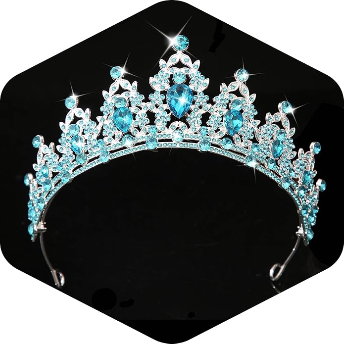 Crystal Tiaras and Crowns for Women - Wedding and Birthday Party Princess Crown Hair Accessories For Wedding, Prom, Pageant Celebration Party A3