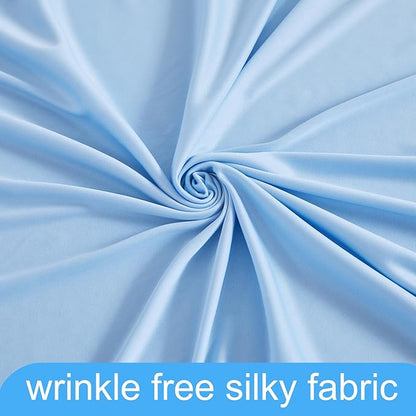 10x10 Baby Blue Backdrop Curtain for Baby Shower Parties Wrinkle Free Light Blue Curtains Backdrop Drapes Fabric Decoration for Birthday Party Photography 5ft x 10ft,2 Panels