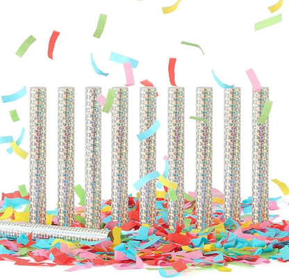 BATTIFE 20Pack Confetti Wands, Colorful Confetti Shoot Poppers, Tissue Paper Flick Flutter Sticks for Wedding Celebrations, Anniversary, Birthday Party Supplies, Multi-Color 7.8inch