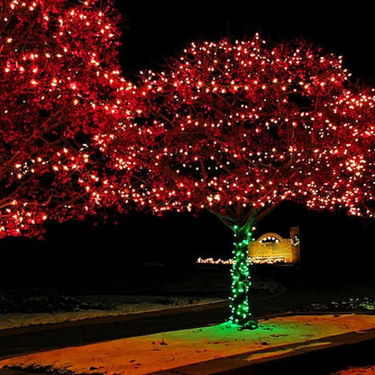 TW SHINE Christmas Lights, 200 LED 66FT Outdoor Christmas Lights Plug in with 8 Modes, Waterproof Light Outdoor, Indoor Xmas Decorations for Party Yard House Decor, Red