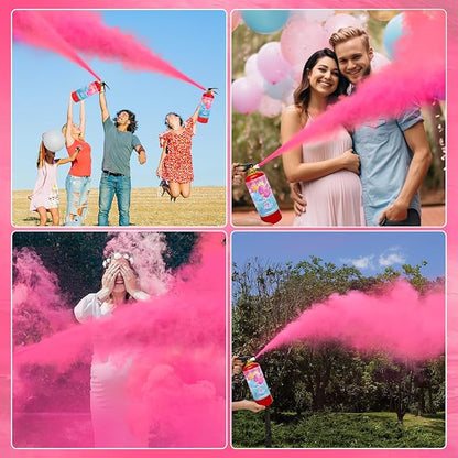 Gender Reveal Fire Extinguisher, 2 Pack Gender Reveal Ideas Gender Reveal Party Decorations Baby Girl Boy Reveal Party Ideas Gender Reveal Decor (Pink, Extra Large)
