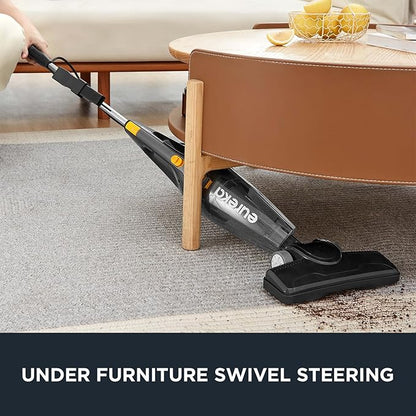 Eureka Blaze Stick Vacuum Cleaner, Powerful Suction 3-in-1 Small Handheld Vac with Filter for Hard Floor Lightweight Upright Home Pet Hair, Dark Black