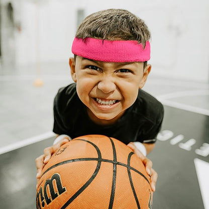 Suddora Toddlers Headbands, Sports Sweatbands for Kids, Non-Slip and Lightweight Fabric Bands for Youth Basketball, Soccer, and Tennis, Moisture-Wicking Bands for Cosplay & Costumes