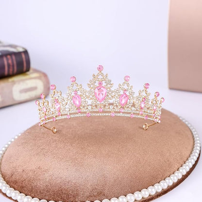 Princess Tiara and Crown for Women Wedding Tiaras for Bridal girls Tiaras and Crystal Crowns Rhinestone Headband Metal Hair Accessories for Costume Birthday Party Prom Gifts