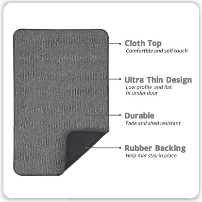 Bath Mat,Ultra Thin Bathroom Runner Rugs,Large Bath Mats for Bathroom,Quick Dry,Non-Slip,Machine Washable,Low Pile,Bath Rug,Shower Outside,Sink,Home Decor Accessories.Dark Grey,1'5"x2'11"（17x35inch）