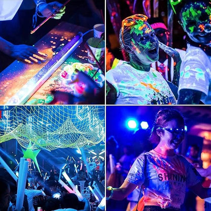 2 Pack 100W LED Black Light, Blacklight Flood Light with Plug and Switch, IP66 Waterproof Neon Glow for Party, Halloween, Fluorescent Poster, Body Paint, Aquarium