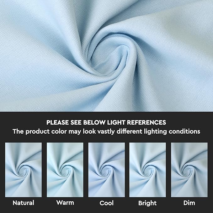 Encasa XO Ice Blue Cloth Napkins Set of 12, 17"x17" | Solid Color Cotton Dinner Napkins | Washable & Reusable Napkins for Dining Table Fall Decoration, Holiday & Christmas Festivals