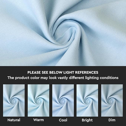 Encasa XO Ice Blue Cloth Napkins Set of 12, 17"x17" | Solid Color Cotton Dinner Napkins | Washable & Reusable Napkins for Dining Table Fall Decoration, Holiday & Christmas Festivals