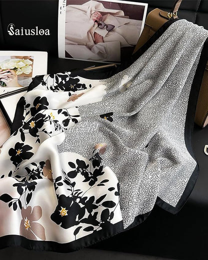 Neck Scarf For Womens Silky Head Scarves Hair Bandanas Square Scarf Fashion Accessories lightweight
