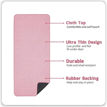 Bath Mat,Ultra Thin Bathroom Runner Rugs,Large Bath Mats for Bathroom,Quick Dry,Non-Slip,Machine Washable,Low Pile,Bath Rug,Shower Outside,Sink,Home Decor Accessories.Pink,2'x5'（24x60inch）