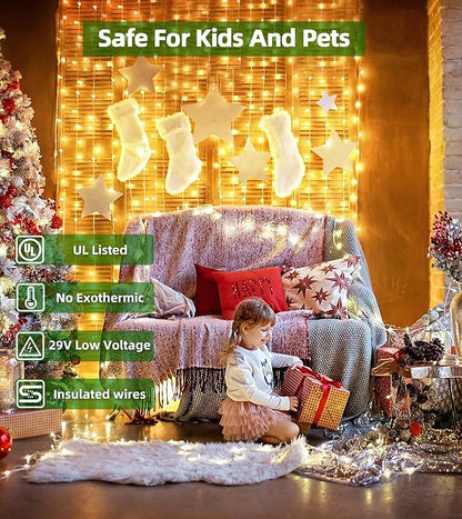 750 LED 246FT Christmas Lights Outdoor, Super Long Waterproof Christmas String Lights with 8 Modes, Christmastree Lights with Timer Memory for Fence Garden Xmas Wedding Party Decor Warm White