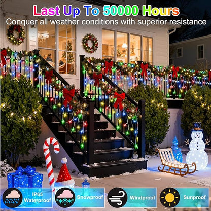 670 LED 66FT Christmas Lights with 148 Drops, 12 Modes Dimmable Multicolor Outdoor Hanging Lights with Timer Memory, Waterproof Curtain Lights for Home Bedroom Indoor Tree Window Roof Fence Wedding