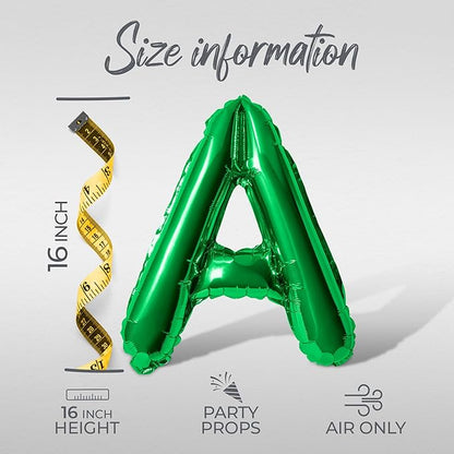 Letter Balloons - LOVE IS IN THE AIR 16" Inch Alphabet Letters Foil Mylar Balloon Valentines Day Party Banner (Green)