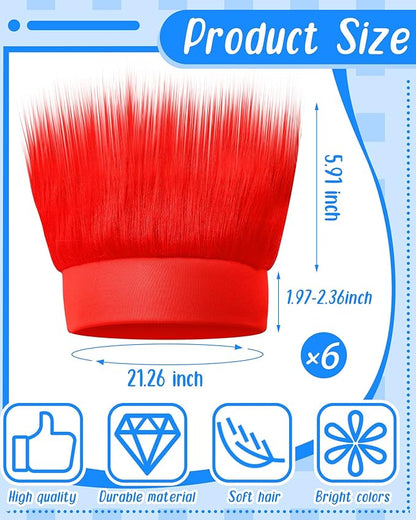Taiyin 6 Pcs Hairy Headband Costume Headband Crazy Hair Wig Accessories Party Decoration Women Men