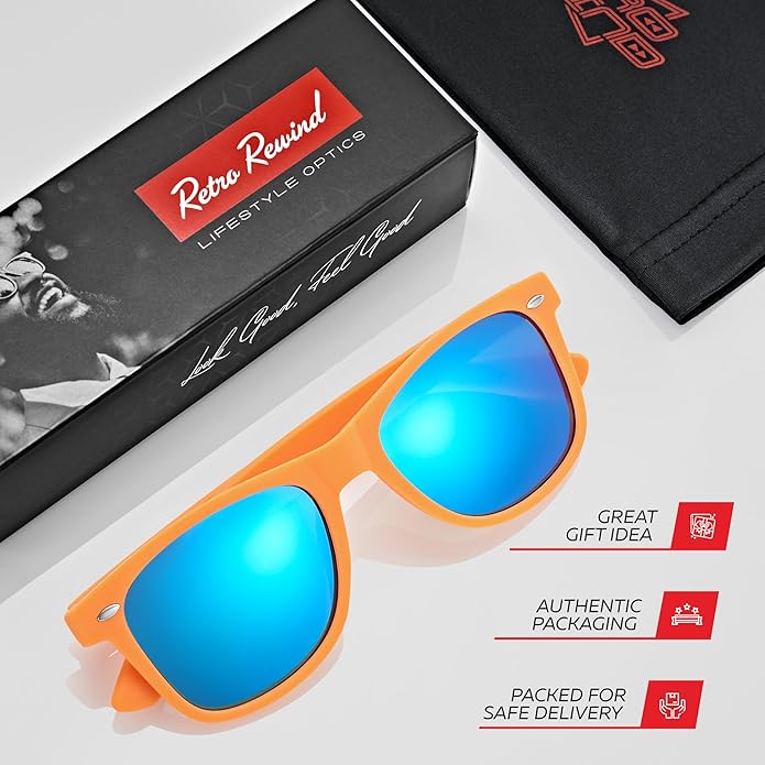 Retro Rewind Polarized Sunglasses for Men and Women - UV Protection Classic Sun Glasses