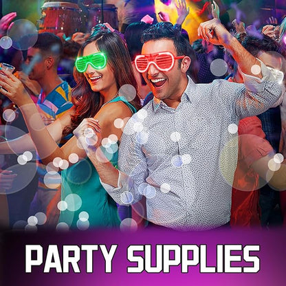150 Pack Light up Glasses(6 Colors) with 3 Flashing Mode, LED Glasses Bulk For Halloween Neon Rave Party Supplies, Glow in the Dark Party Favor Glasses for Carnival Festival Birthday Wedding Adult Kid