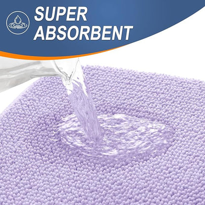 OLANLY Thick Memory Foam Bath Mat Rug 36x24, Extra Soft Absorbent Bathroom Rug, Quick Dry Bath Mats, Non-Slip, Machine Washable Carpet for Bathroom, Tub and Shower, Home Decor Accessories, Lavender
