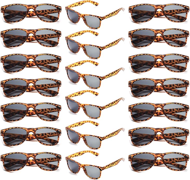 YQVIE 20 Pack Wholesale Sunglasses for Men Women in Bulk 70s Retro Cheap Glasses for Party Supplies
