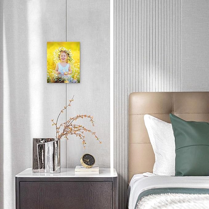 DBLAKI Personalized Photo to Canvas Print - Custom Canvas Prints With Your Photos,Custom Picture Frames Photo Prints Wall Art Ideal for Home Decor Gifts Keepsakes 8"x10"