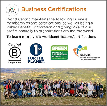 World Centric Compostable NoTree 6" Paper Fork - FSC Certified with a Heat-Tolerant Coating - 1000 Pack
